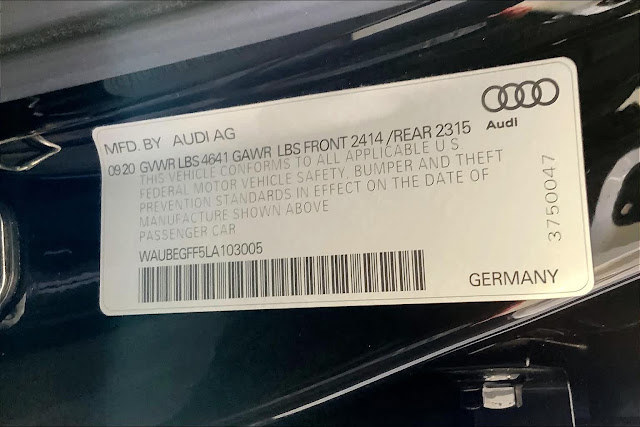 2020 Audi A3 S line Premium
