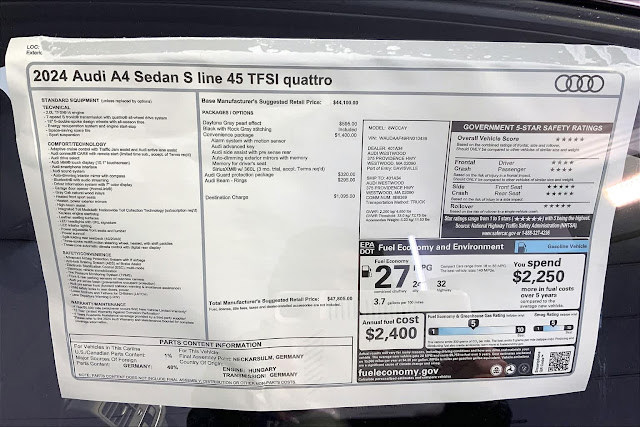 2024 Audi A4 S line Premium