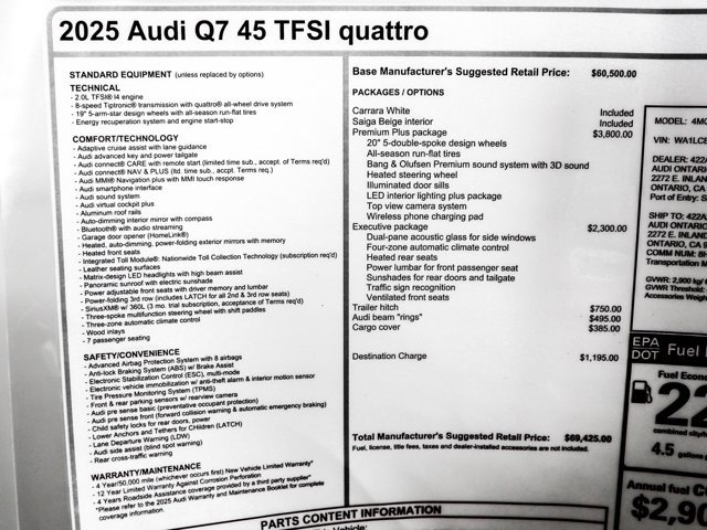 2025 Audi Q7 45 Premium Plus