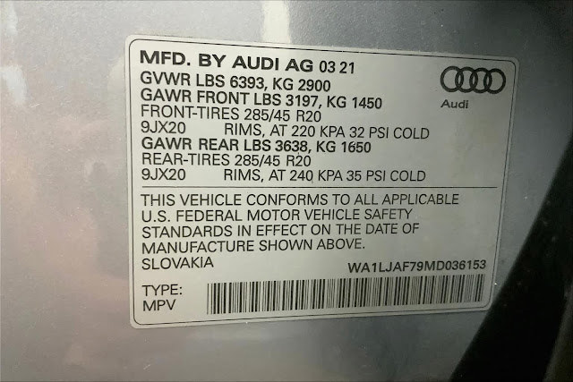 2021 Audi Q7 Premium Plus