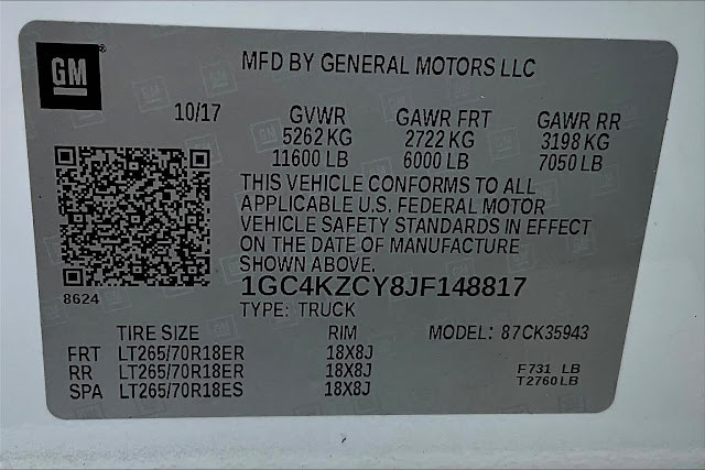 2018 Chevrolet Silverado 3500HD LT 4WD Crew Cab 167.7
