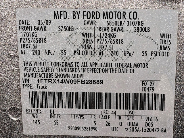 2009 Ford F-150 4WD SuperCab 145 STX