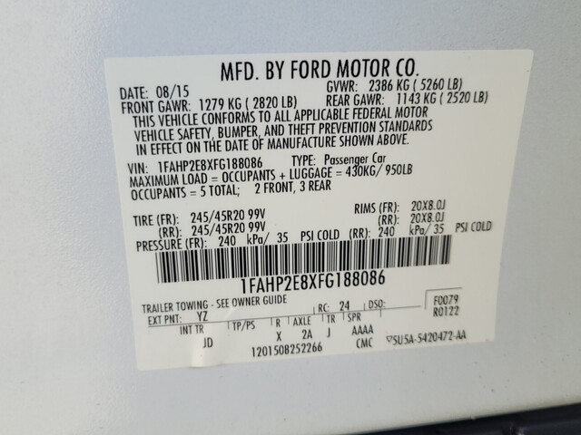 2015 Ford Taurus 4DR SDN SEL FWD