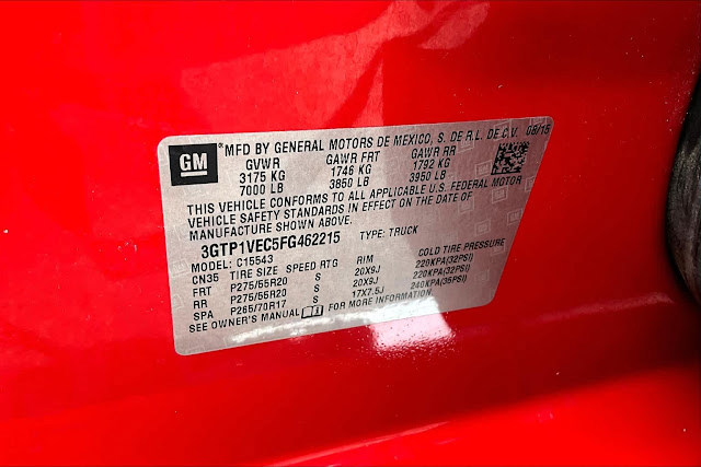 2015 GMC Sierra 1500 SLT 2WD Crew Cab 143.5&amp;quot;