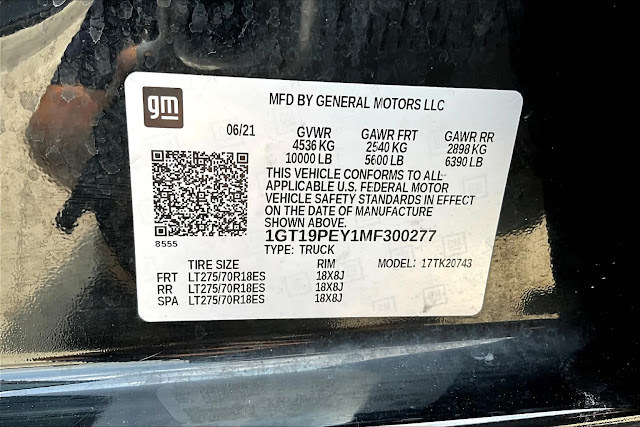 2021 GMC Sierra 2500HD AT4 4WD Crew Cab 159