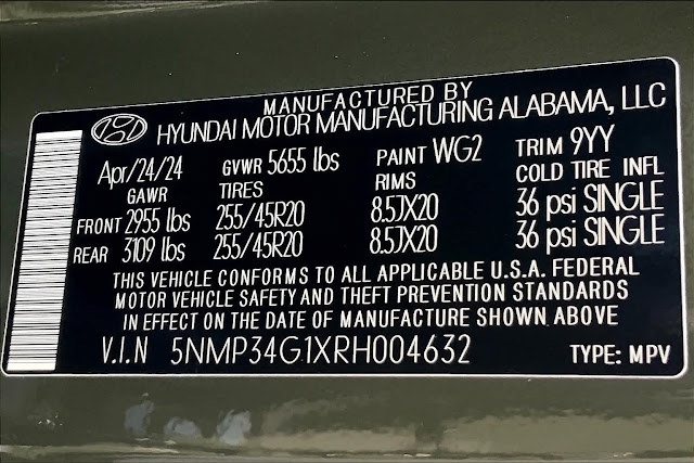 2024 Hyundai Santa Fe Hybrid Limited