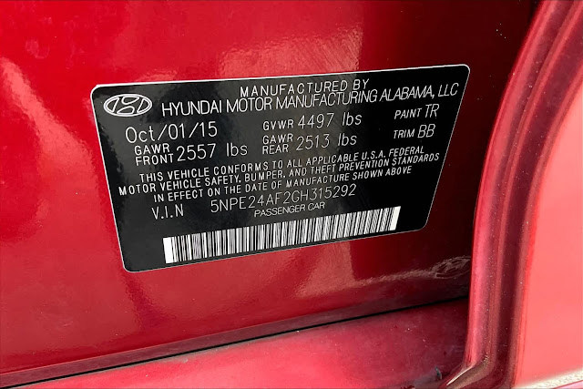 2016 Hyundai Sonata 2.4L SE