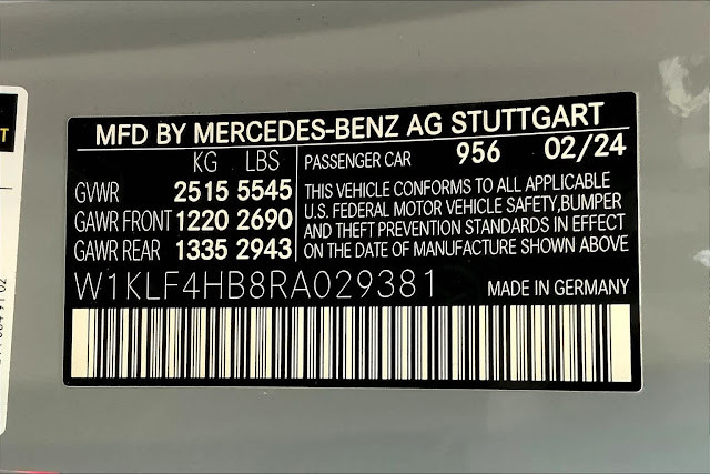 2024 Mercedes Benz E-Class E 350