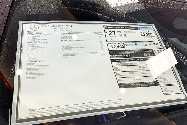 2024 Mercedes Benz GLA GLA 250