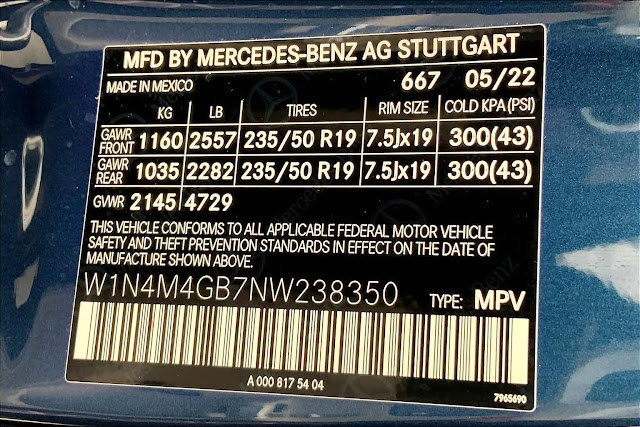 2022 Mercedes Benz GLB GLB 250