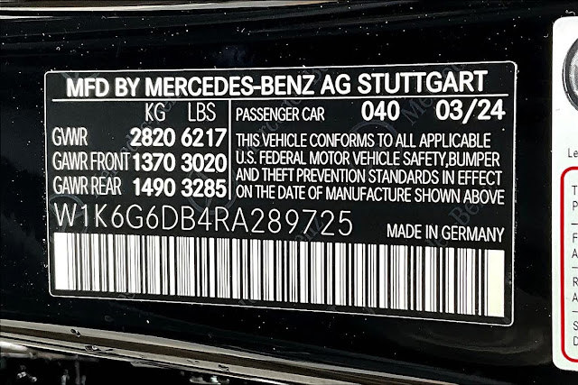 2024 Mercedes Benz S-CLASS S 500