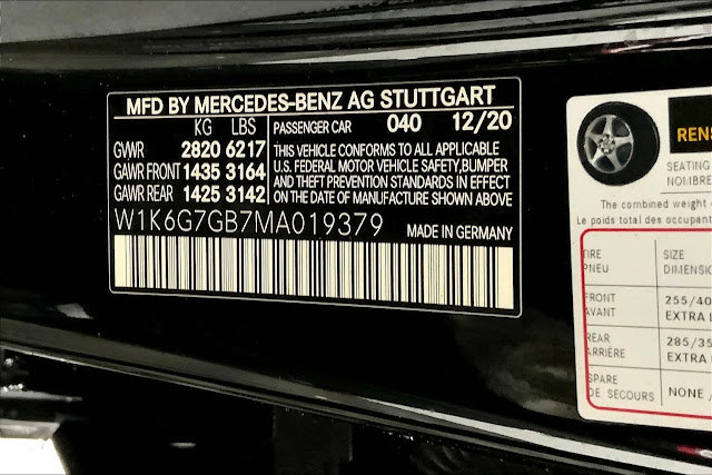 2021 Mercedes Benz S-CLASS S 580