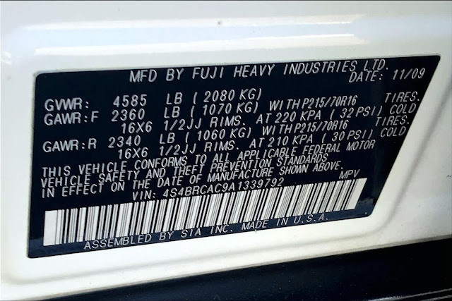 2010 Subaru Outback Base