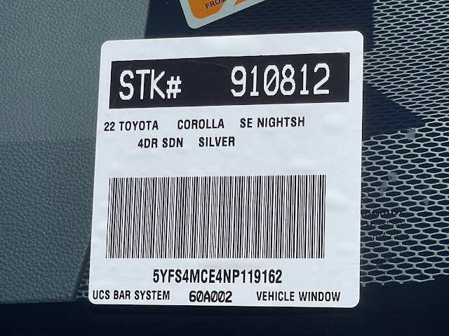 2022 Toyota Corolla SE/Nightshade/APEX SE