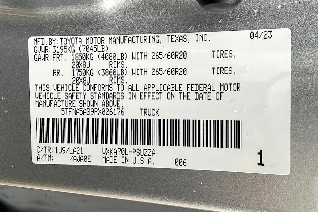 2023 Toyota Tundra Platinum CrewMax 5.5 Bed