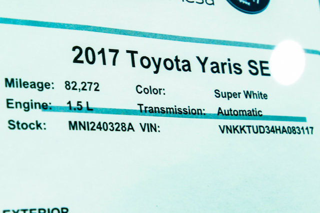 2017 Toyota Yaris SE