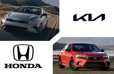 2023 Kia Forte vs. 2023 Honda Civic Comparison Test