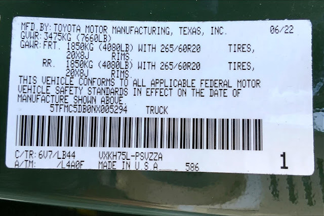 2022 Toyota Tundra 1794 Edition Hybrid CrewMax 5.5&#039; Bed
