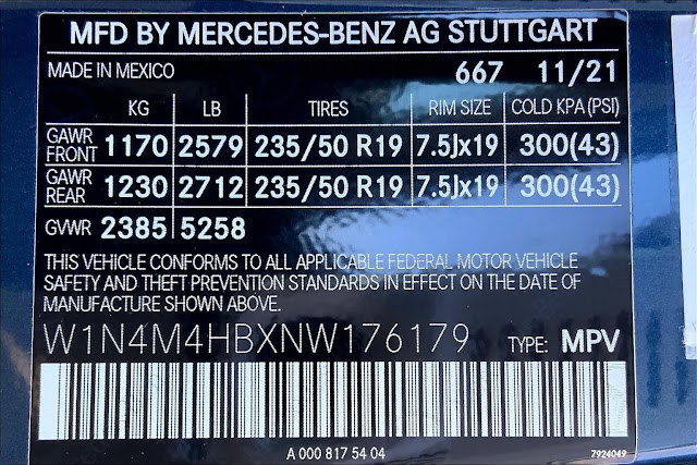2022 Mercedes Benz GLB 250