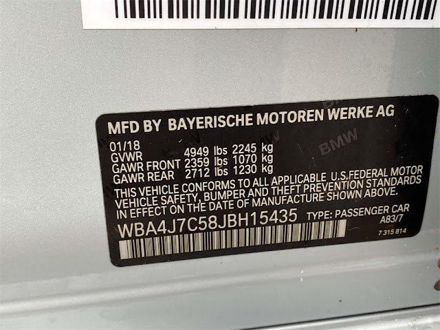 2018 BMW 4 Series 440i xDrive Gran Coupe