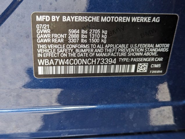 2022 BMW 7 Series 745e xDrive